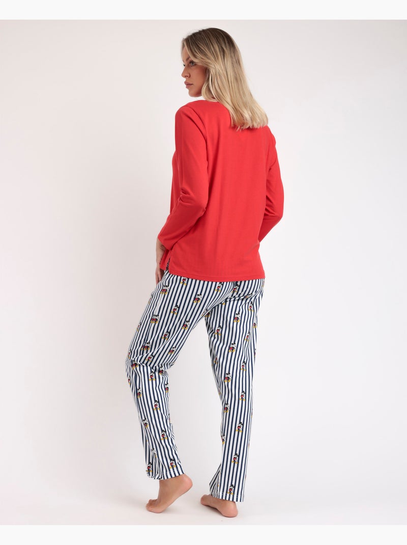 DISNEY Pijama Manga Larga Mickey Ny Summer para Mujer Rojo - Kiabi