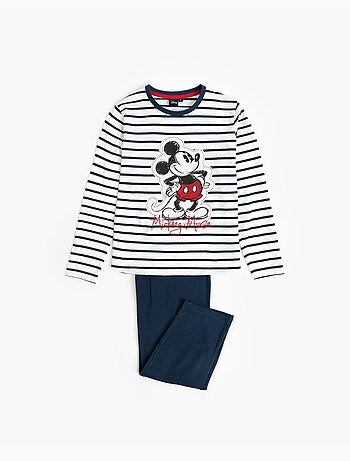 DISNEY Pijama Manga Larga Mickey Patch para Niña