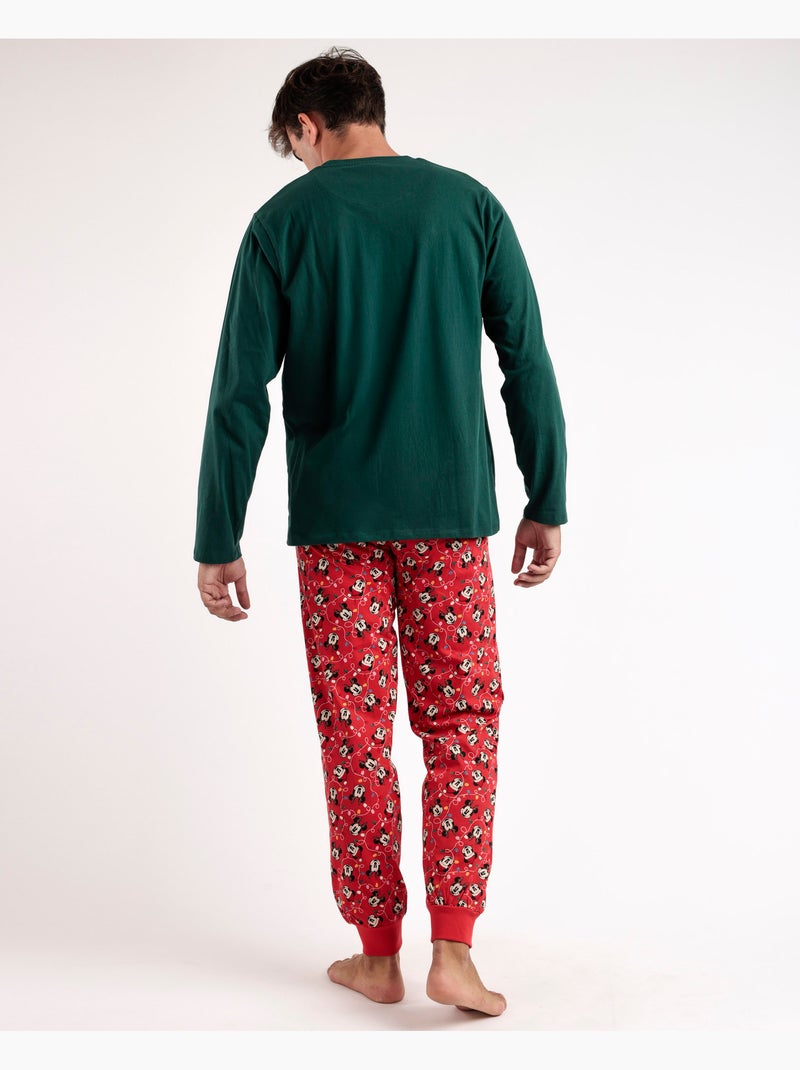 DISNEY Pijama Manga Larga Mickey Xmas para Hombre Verde - Kiabi