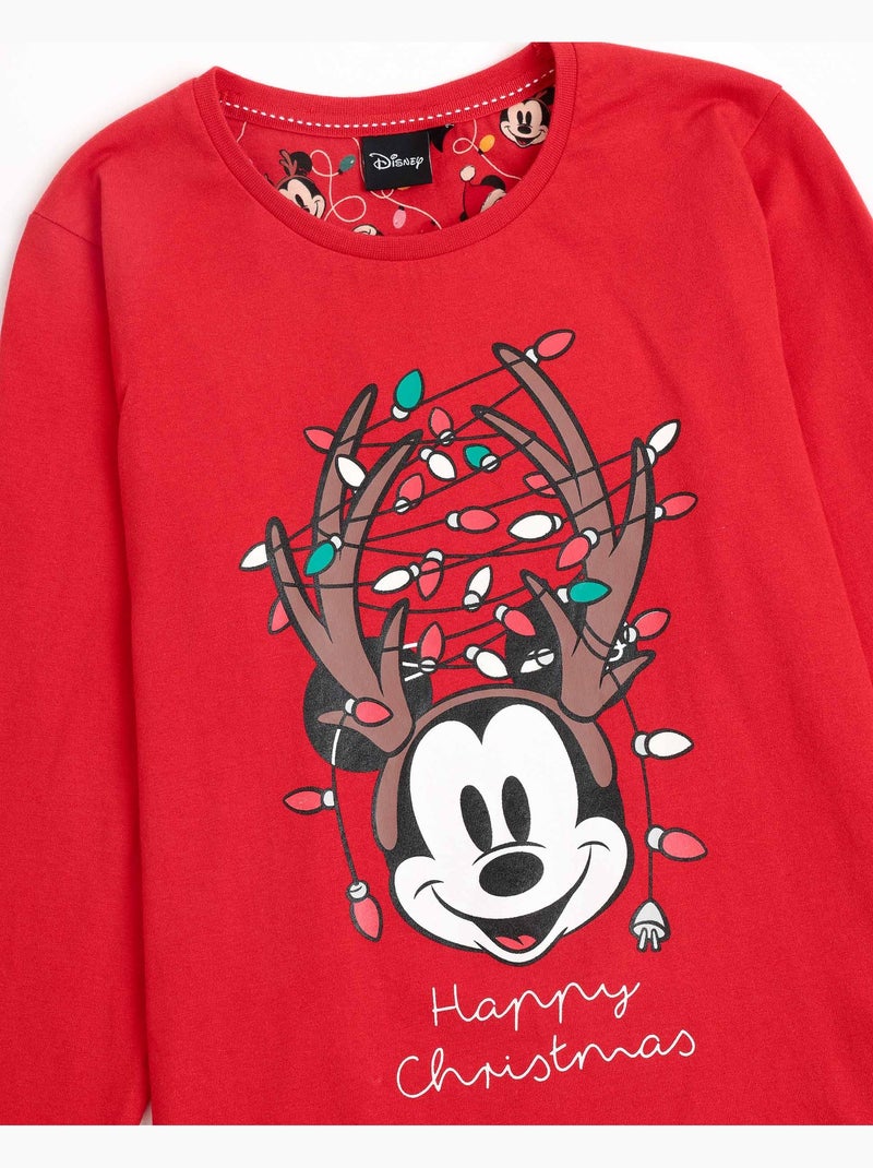 DISNEY Pijama Manga Larga Mickey Xmas para Niña Rojo - Kiabi