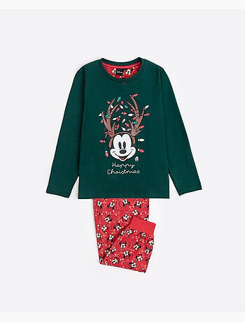 DISNEY Pijama Manga Larga Mickey Xmas para Niño