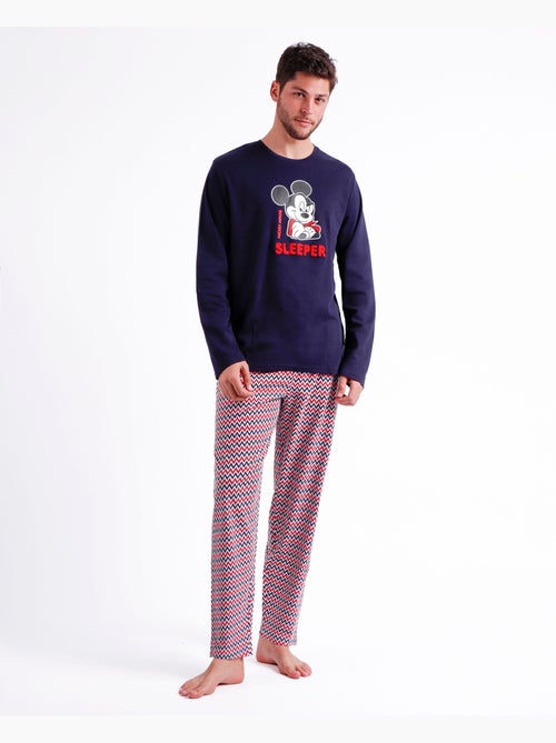 DISNEY Pijama Manga Larga Mickey Zigzag para Hombre - Kiabi DISNEY Pijama Manga Larga Mickey Zigzag para Hombre - Kiabi