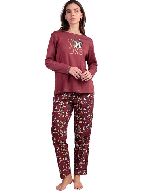 DISNEY Pijama Manga Larga Minnie Mouse para Mujer - Kiabi DISNEY Pijama Manga Larga Minnie Mouse para Mujer - Kiabi