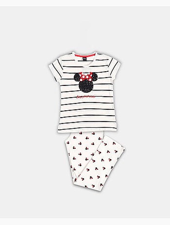 DISNEY Pijama Manga Larga Minnie Sequins para Niña