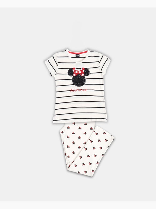 DISNEY Pijama Manga Larga Minnie Sequins para Niña - Kiabi DISNEY Pijama Manga Larga Minnie Sequins para Niña - Kiabi