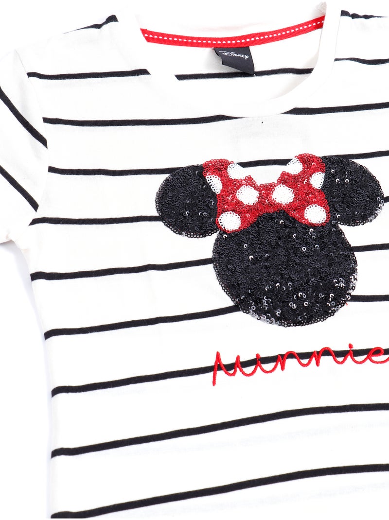 DISNEY Pijama Manga Larga Minnie Sequins para Niña Crudo - Kiabi