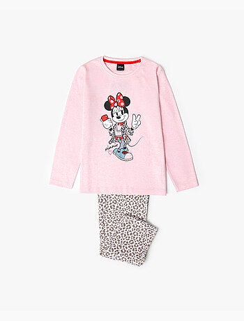 DISNEY Pijama Manga Larga Minnie Skin para Niña