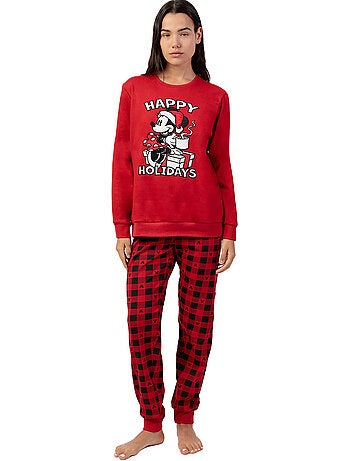 DISNEY Pijama Manga Larga Mouse Holidays para Mujer