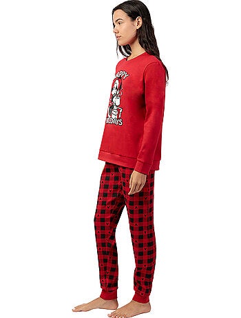 DISNEY Pijama Manga Larga Mouse Holidays para Mujer