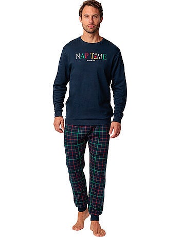 DISNEY Pijama Manga Larga Nap Time para Hombre