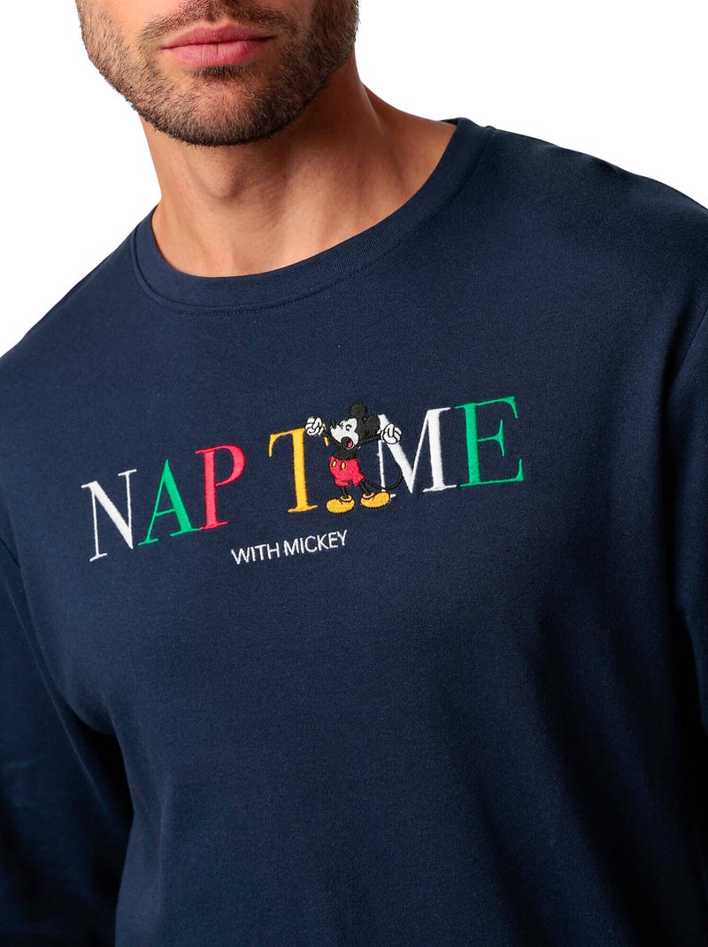 DISNEY Pijama Manga Larga Nap Time para Hombre Azul marino - Kiabi