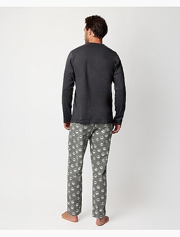 DISNEY Pijama Manga Larga Nightmare para Hombre