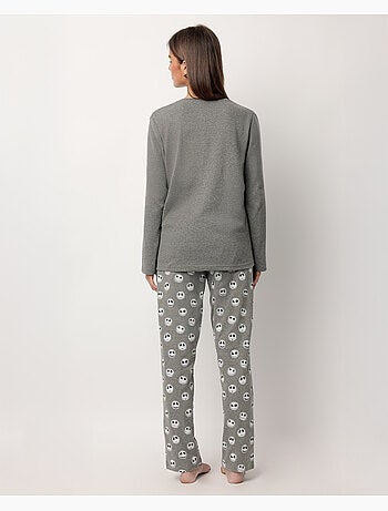 DISNEY Pijama Manga Larga Nightmare para Mujer