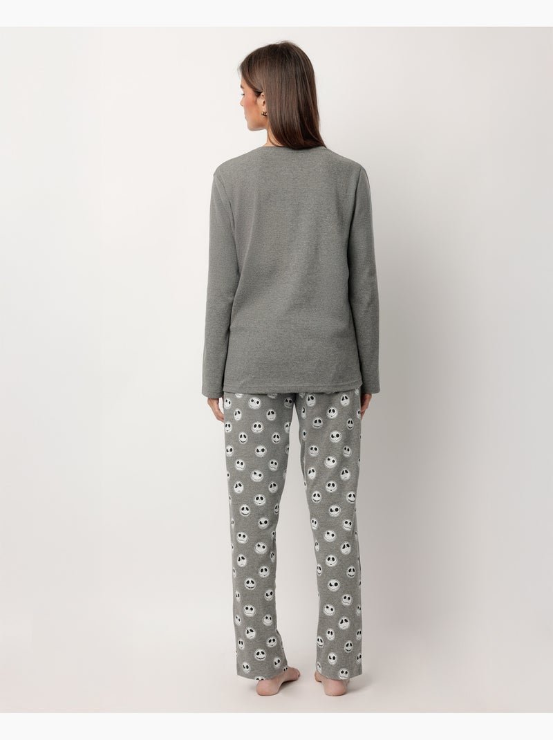 DISNEY Pijama Manga Larga Nightmare para Mujer Gris jaspeado - Kiabi