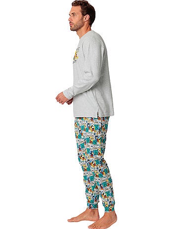 DISNEY Pijama Manga Larga Original Mickey para Hombre