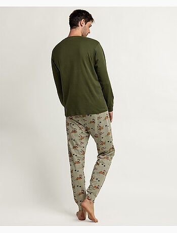 DISNEY Pijama Manga Larga Pluto Stay Pawsome para Hombre