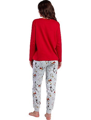 DISNEY Pijama Manga Larga Red Alice in Wonderland para Mujer