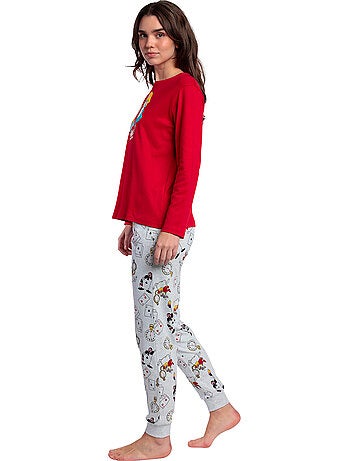 DISNEY Pijama Manga Larga Red Alice in Wonderland para Mujer