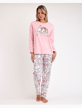 DISNEY Pijama Manga Larga Sleepy Marie para Mujer