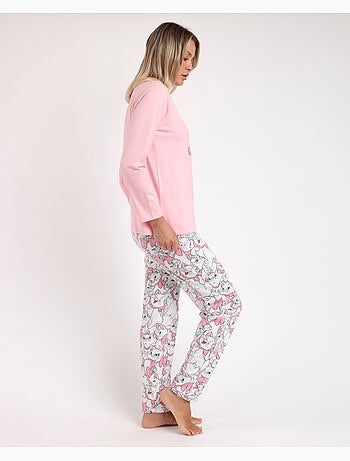 DISNEY Pijama Manga Larga Sleepy Marie para Mujer