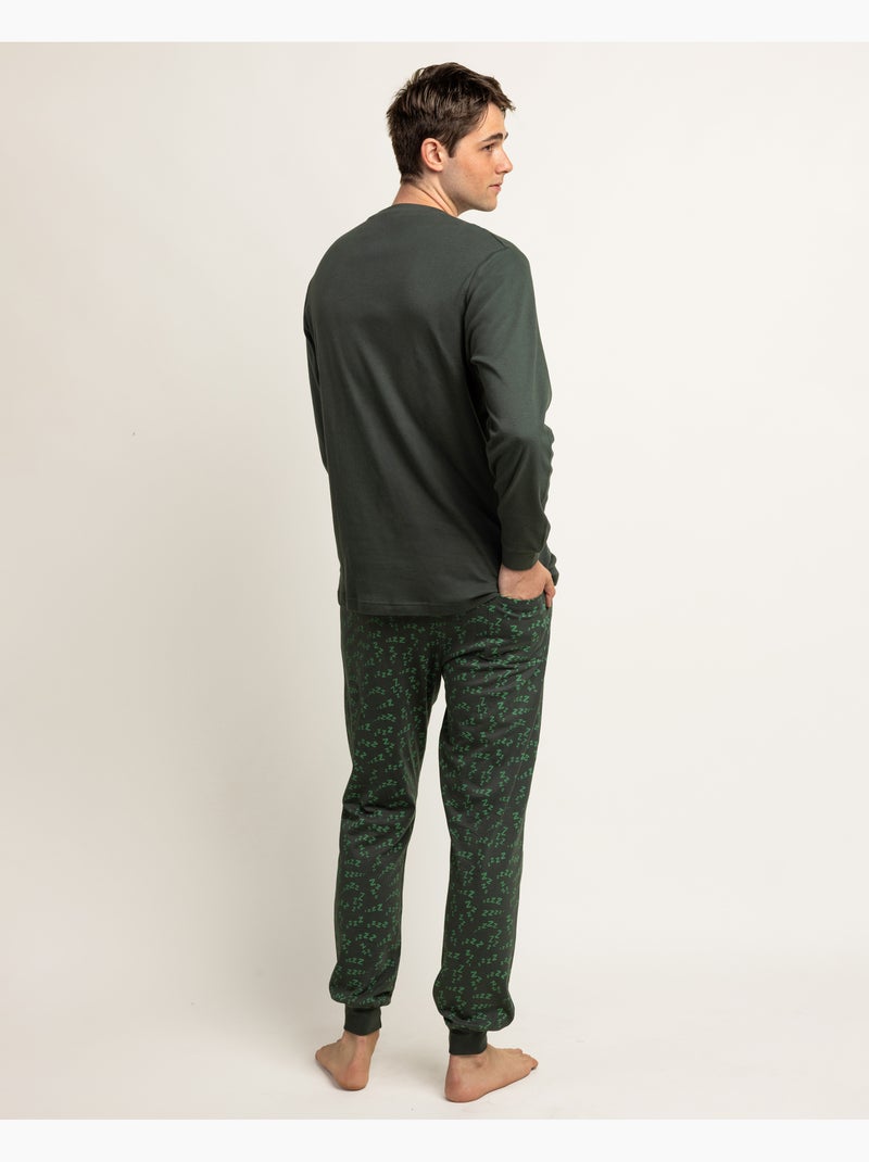 DISNEY Pijama Manga Larga Sleepy para Hombre Verde - Kiabi