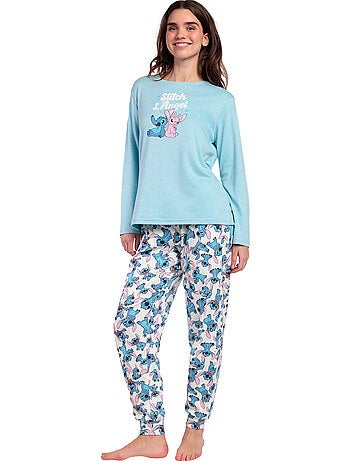 DISNEY Pijama Manga Larga Stitch Angel para Mujer