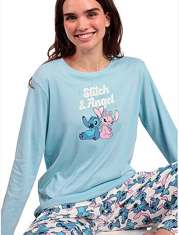DISNEY Pijama Manga Larga Stitch Angel para Mujer