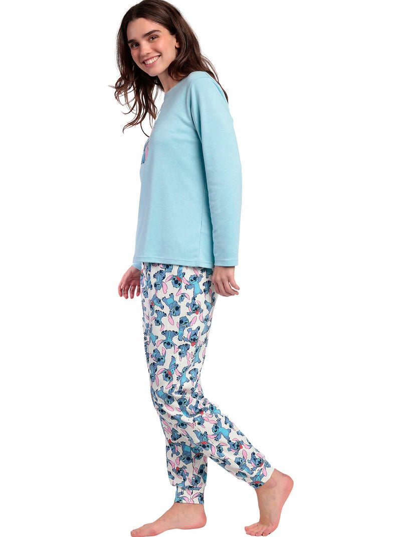 DISNEY Pijama Manga Larga Stitch Angel para Mujer Azul - Kiabi