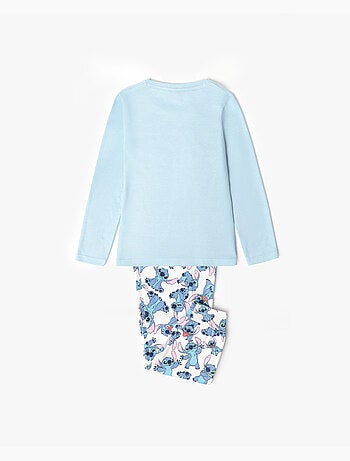 DISNEY Pijama Manga Larga Stitch & Angel para Niña