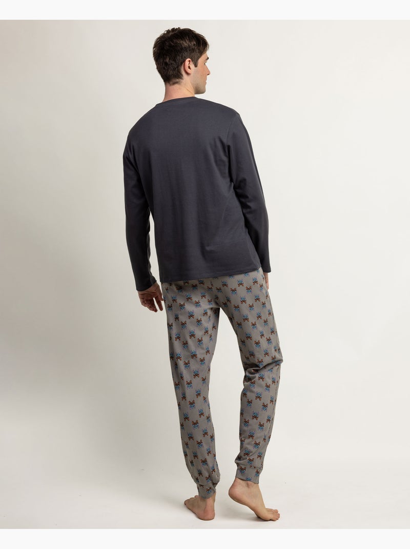 DISNEY Pijama Manga Larga Stitch Arcade para Hombre Gris oscuro - Kiabi