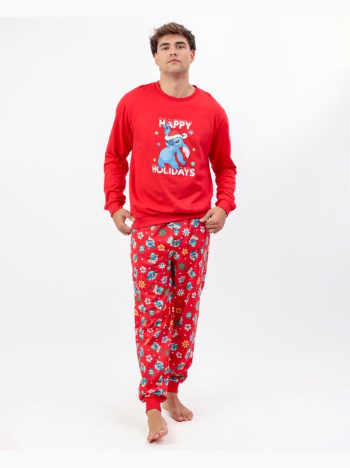 DISNEY Pijama Manga Larga Stitch Happy Holidays para Hombre - Kiabi