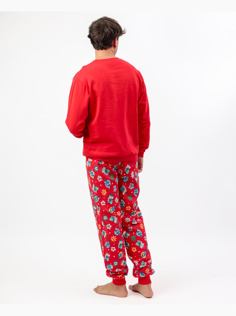 DISNEY Pijama Manga Larga Stitch Happy Holidays para Hombre Rojo - Kiabi