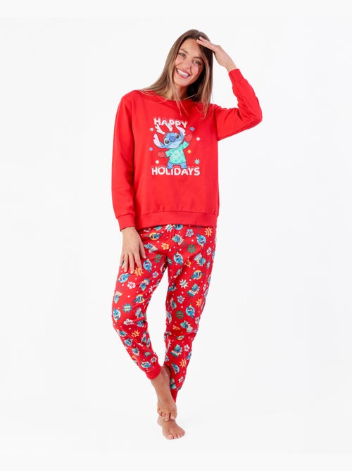 DISNEY Pijama Manga Larga Stitch Happy Holidays para Mujer - Kiabi
