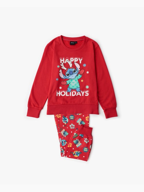 DISNEY Pijama Manga Larga Stitch Happy Holidays para Niña - Kiabi DISNEY Pijama Manga Larga Stitch Happy Holidays para Niña - Kiabi