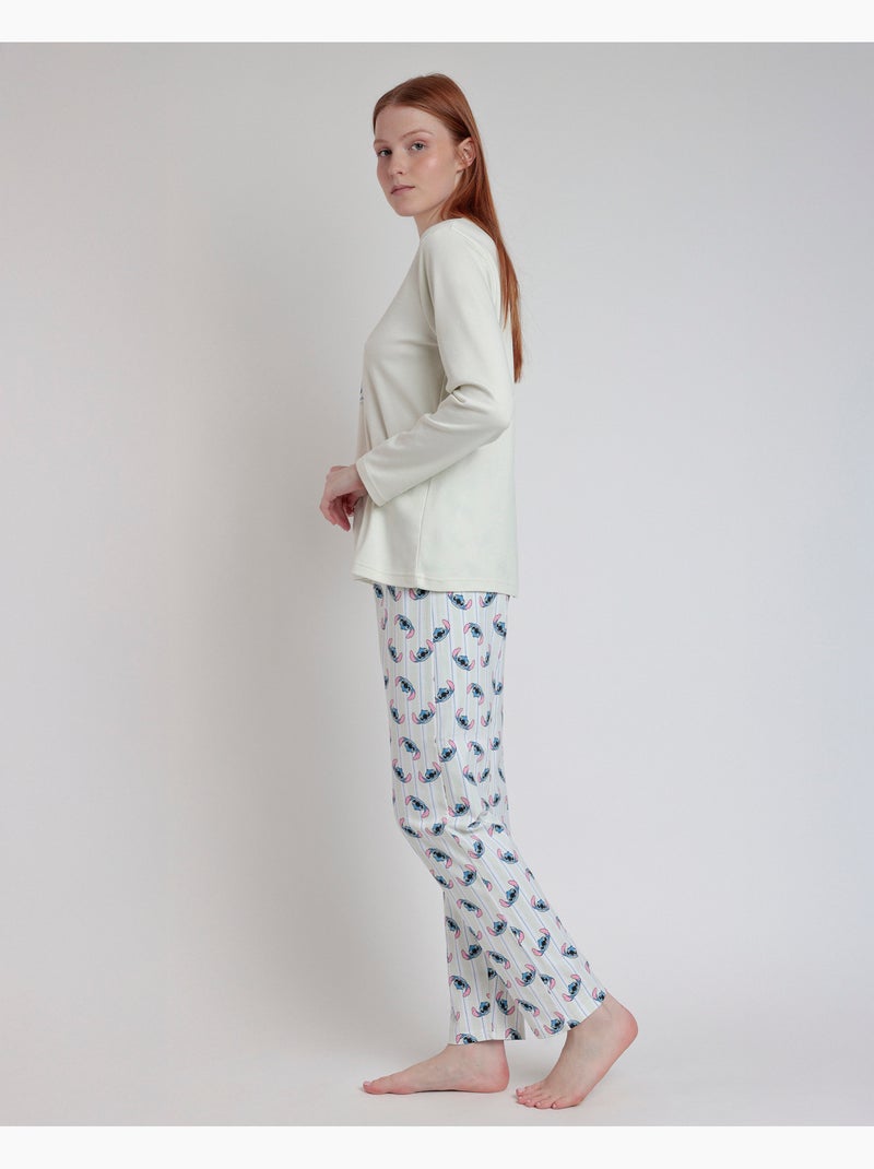 DISNEY Pijama Manga Larga Stitch Pyjamas para Mujer Menta - Kiabi