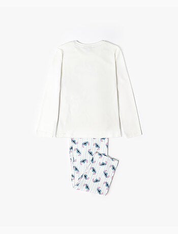 DISNEY Pijama Manga Larga Stitch Pyjamas para Niña