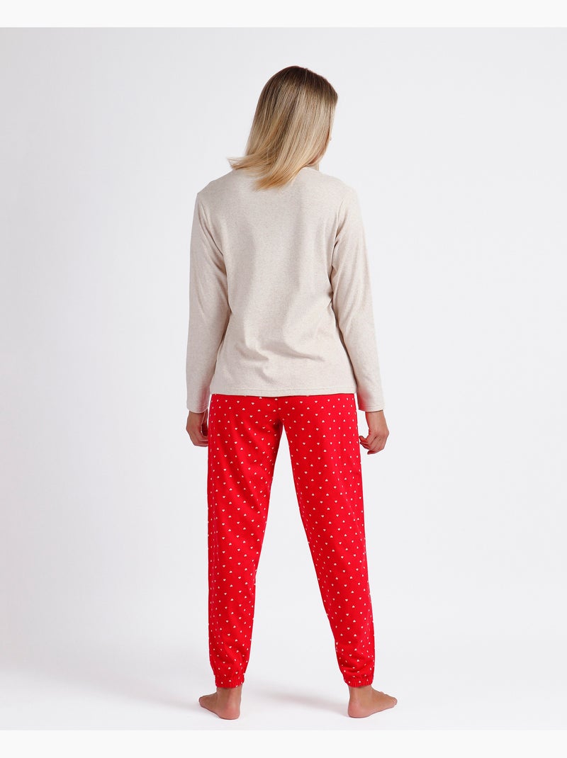 DISNEY Pijama Manga Larga Sweet Dreams para Mujer Beige - Kiabi