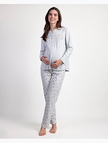 DISNEY Pijama Manga Larga Tapeta Alicia Maternity para Mujer