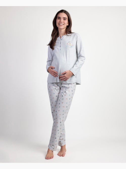 DISNEY Pijama Manga Larga Tapeta Alicia Maternity para Mujer - Kiabi DISNEY Pijama Manga Larga Tapeta Alicia Maternity para Mujer - Kiabi