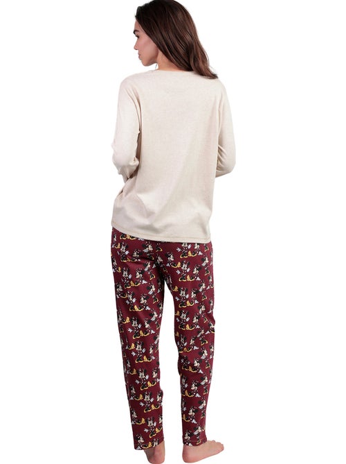 DISNEY Pijama Manga Larga Tapeta Minnie Mouse para Mujer - Kiabi DISNEY Pijama Manga Larga Tapeta Minnie Mouse para Mujer - Kiabi
