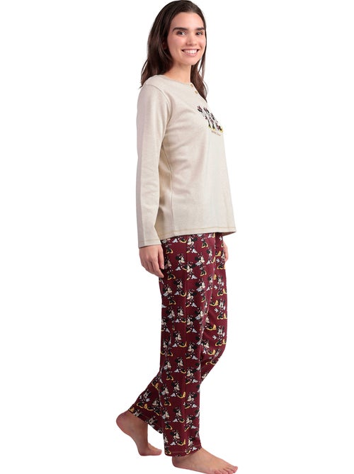 DISNEY Pijama Manga Larga Tapeta Minnie Mouse para Mujer - Kiabi DISNEY Pijama Manga Larga Tapeta Minnie Mouse para Mujer - Kiabi