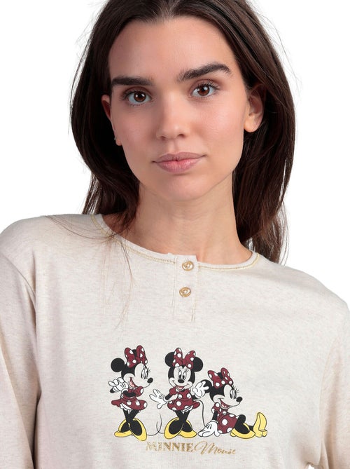 DISNEY Pijama Manga Larga Tapeta Minnie Mouse para Mujer - Kiabi DISNEY Pijama Manga Larga Tapeta Minnie Mouse para Mujer - Kiabi