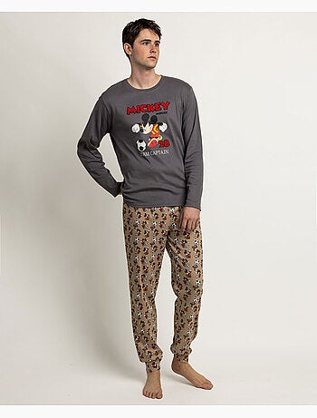 DISNEY Pijama Manga Larga Team Captain para Hombre