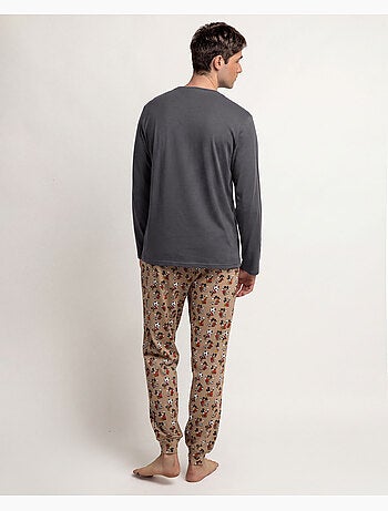 DISNEY Pijama Manga Larga Team Captain para Hombre