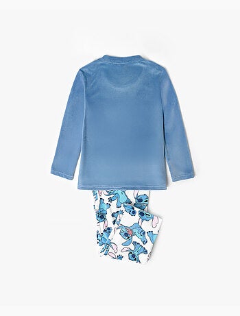 DISNEY Pijama Manga Larga Terciopelo Stitch & Angel para Niña