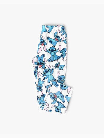 DISNEY Pijama Manga Larga Terciopelo Stitch & Angel para Niña