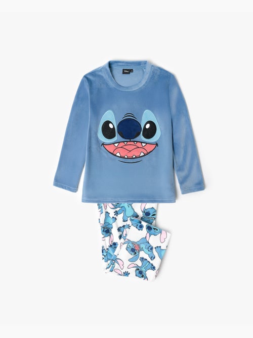 DISNEY Pijama Manga Larga Terciopelo Stitch & Angel para Niña - Kiabi DISNEY Pijama Manga Larga Terciopelo Stitch & Angel para Niña - Kiabi