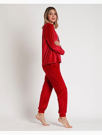 DISNEY Pijama Manga Larga Velvet King Mickey para Mujer