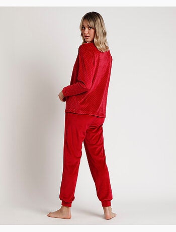 DISNEY Pijama Manga Larga Velvet King Mickey para Mujer