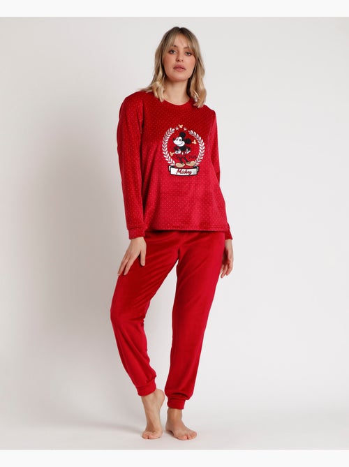 DISNEY Pijama Manga Larga Velvet King Mickey para Mujer - Kiabi